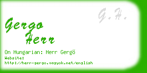 gergo herr business card