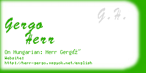 gergo herr business card